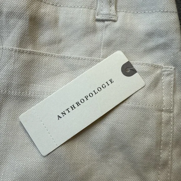 NWT Maeve Colette Shorts Womens 25 Ivory High Rise Patch Pockets